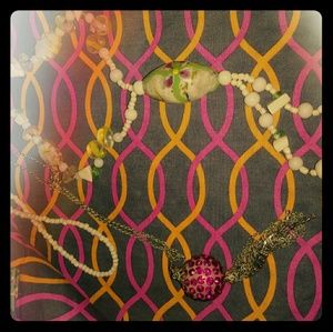 Beaded necklace/shimmery one too